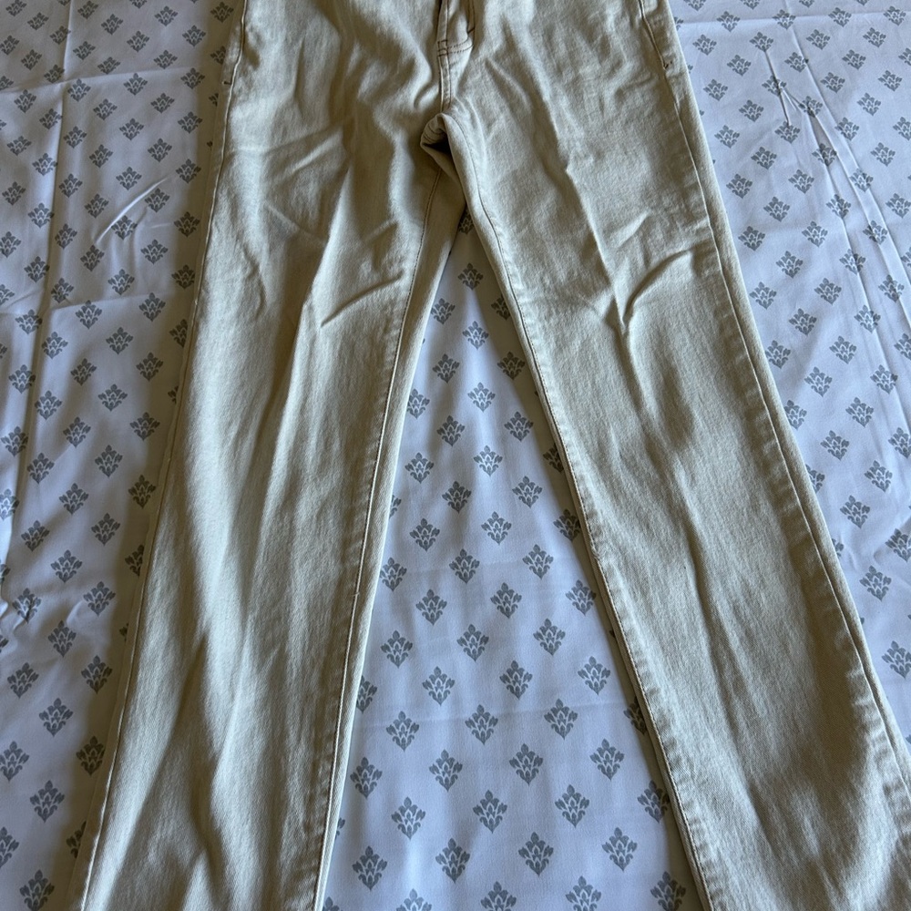 a.n.a Cream High-Rise Straight Pants